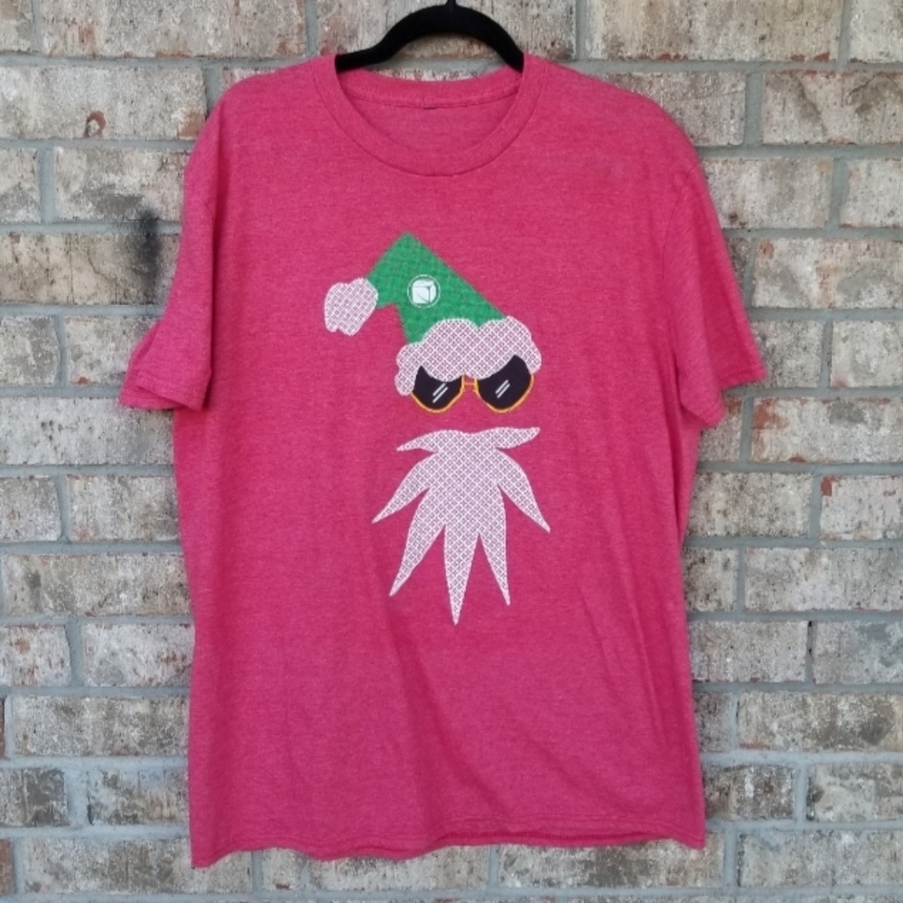 RED Christmas SANTA Holiday Short Sleeve T-Shirt (Size XL /NO Tag) Hipster Cool